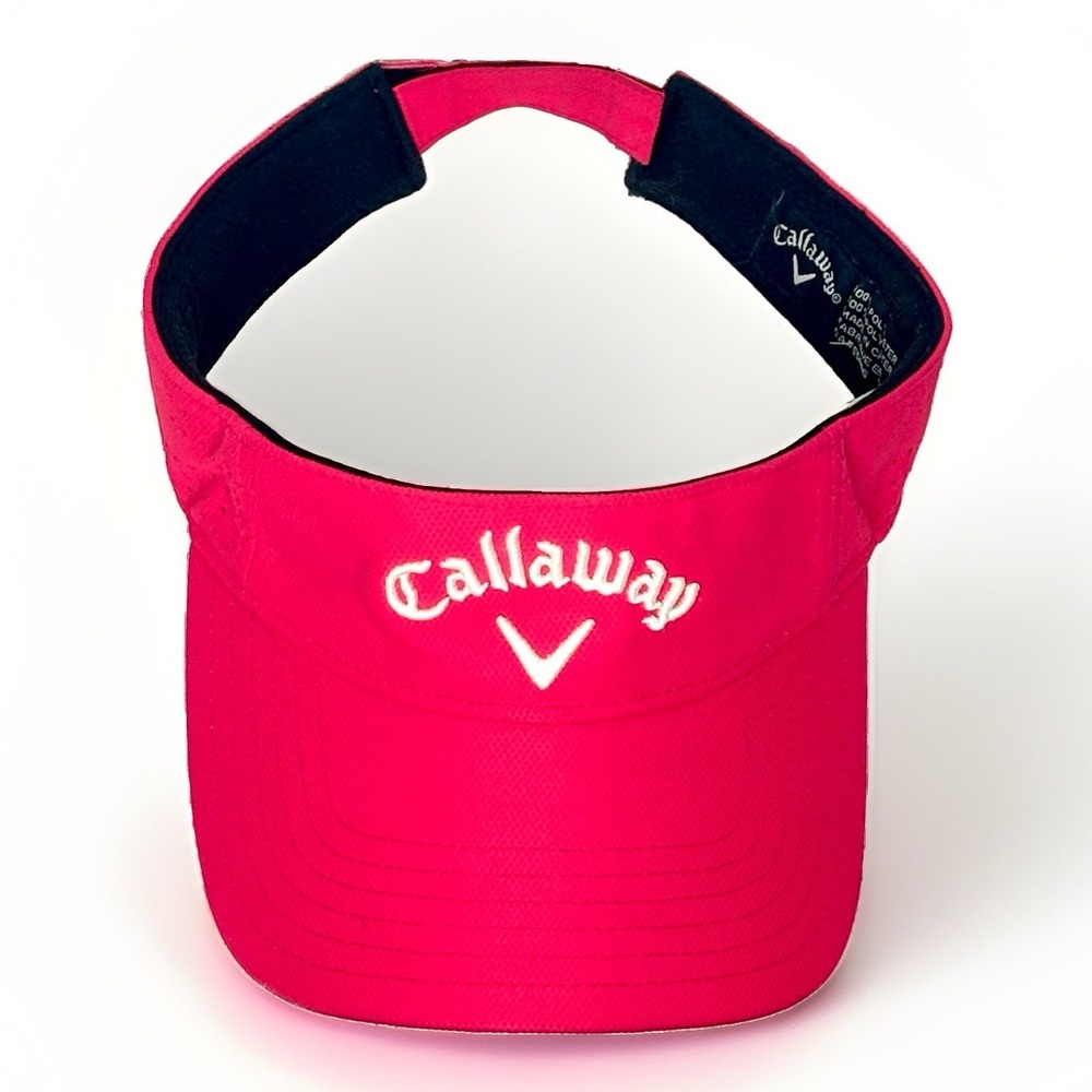Callaway Golf Visor Hat Women Adjustable Hot Pink 100% Polyester Performance